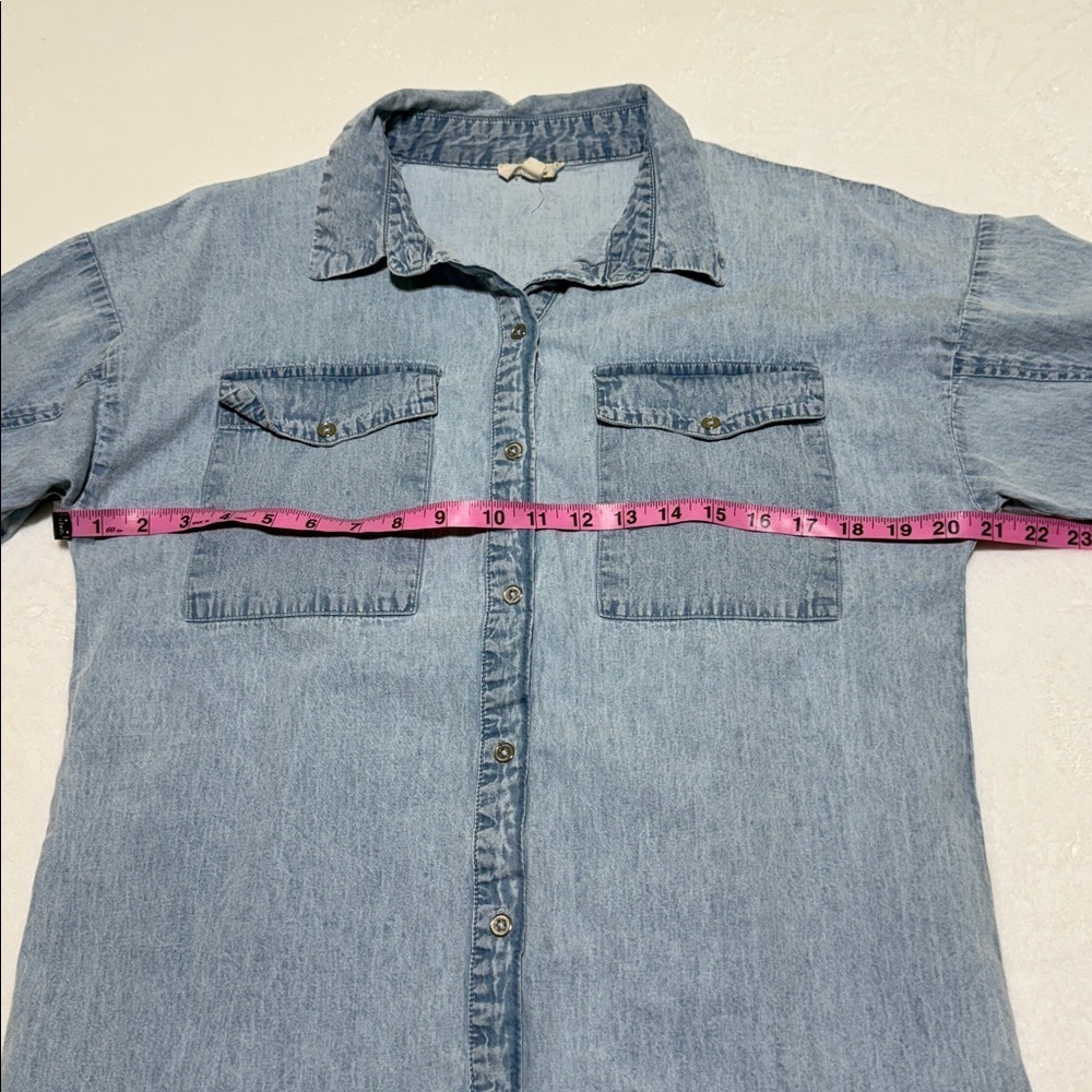 Elan Blue Ruffled Buttoned Mini Dress - Picture 11 of 11